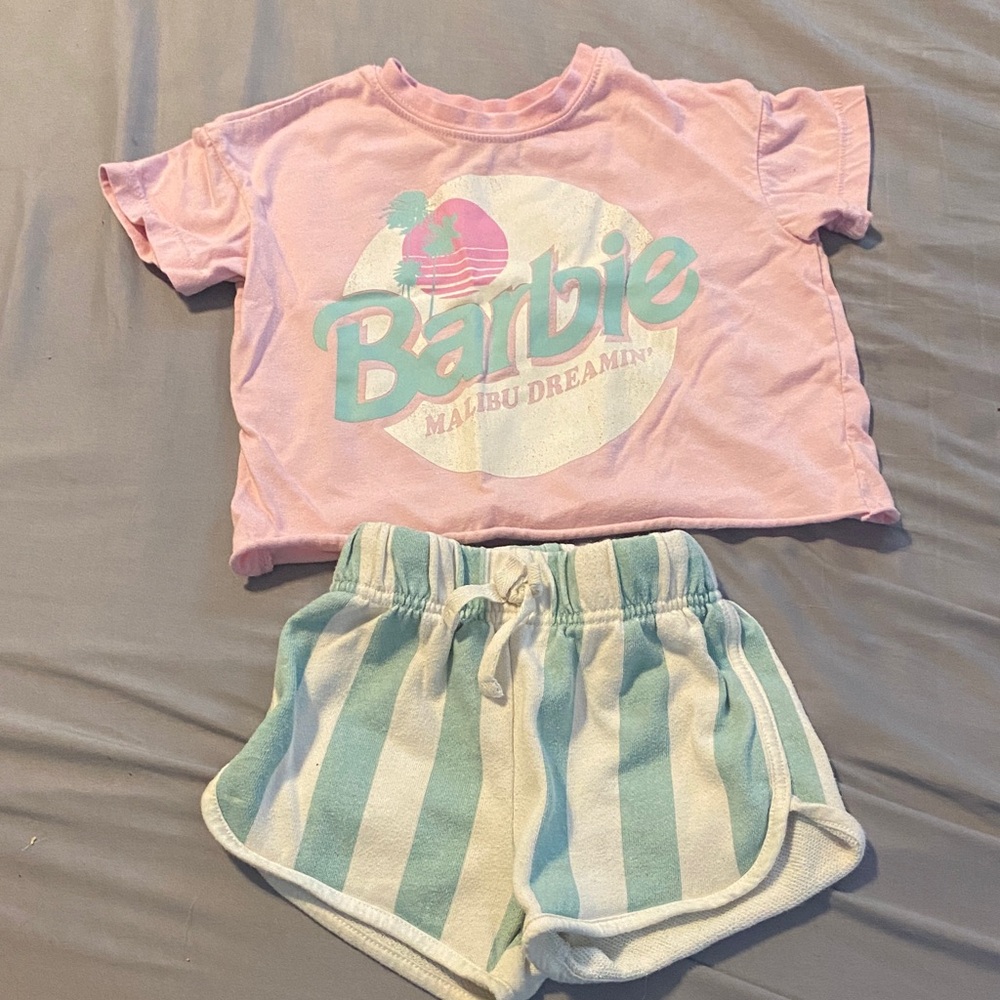 Barbie Pink and Teal Kids Matching Set